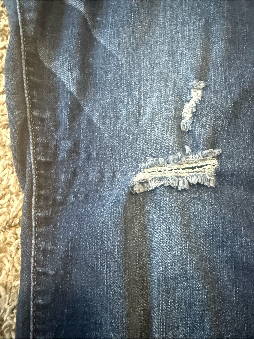 Encore Jeans Women’s Dark Blue Distressed Jeggings - Picture 7 of 8